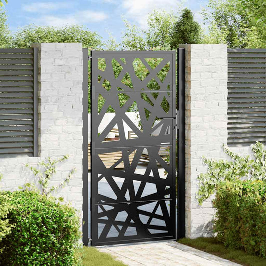 Garden Gate Black 105x180 cm Steel Light Design