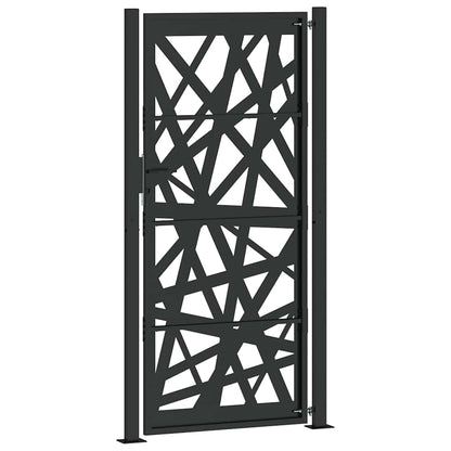 Garden Gate Black 105x205 cm Steel Light Design