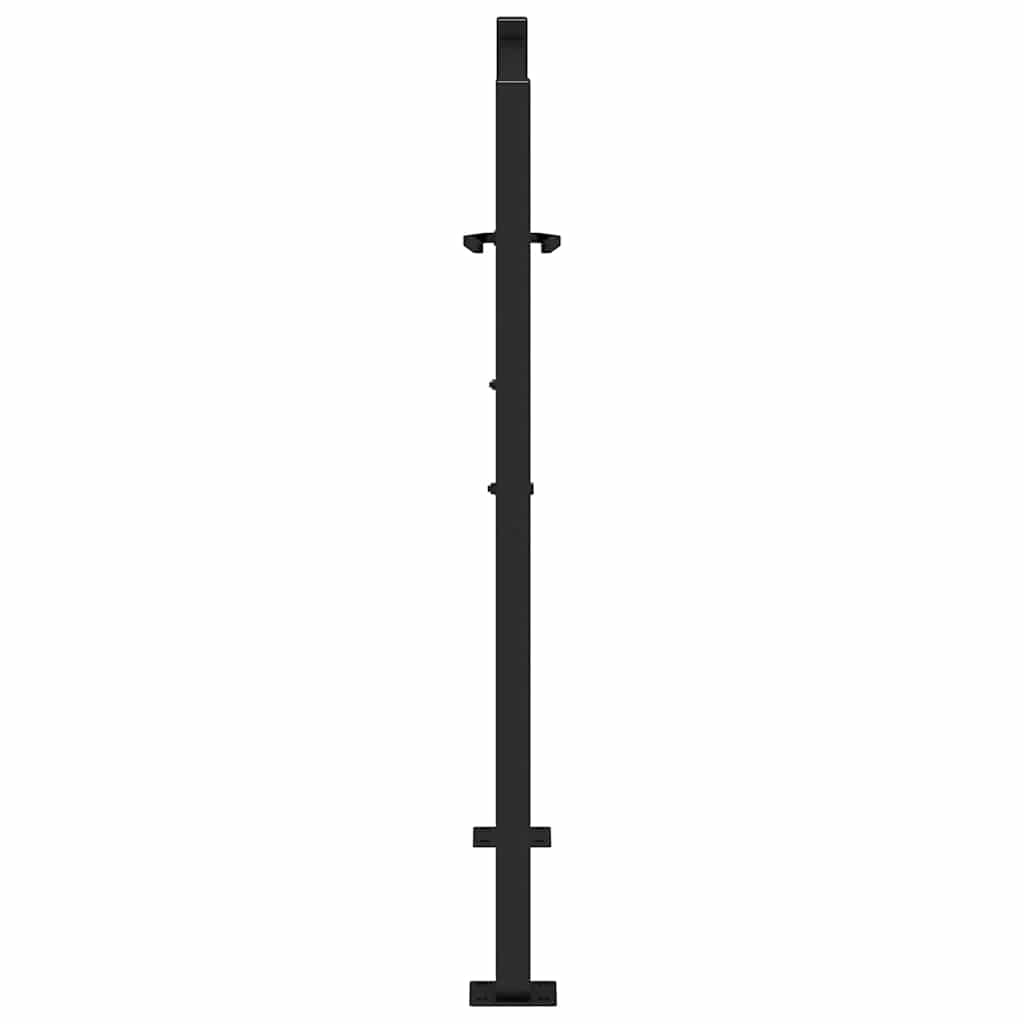 Garden Gate Black 105x106 cm Steel Leaf Design
