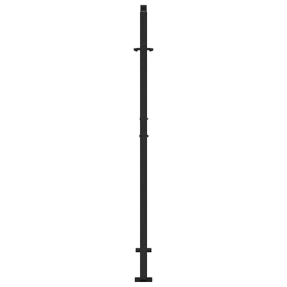 Garden Gate Black 105x155 cm Steel Leaf Design