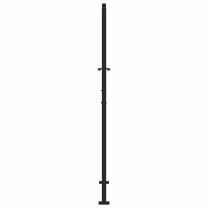 Garden Gate Black 105x180 cm Steel Leaf Design