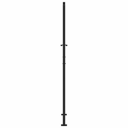 Garden Gate Black 105x205 cm Steel Leaf Design
