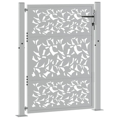 Garden Gate 105x130 cm Weathering Steel Leaf Design