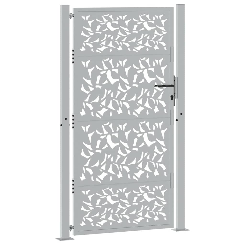 Garden Gate 105x180 cm Weathering Steel Leaf Design