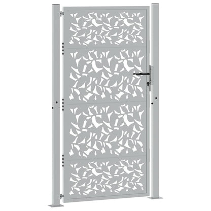 Garden Gate 105x180 cm Weathering Steel Leaf Design