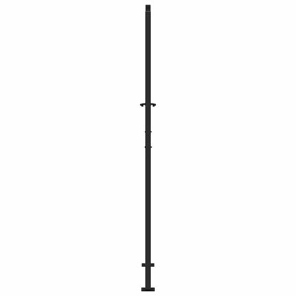Garden Gate Black 105x205 cm Steel Wave Design