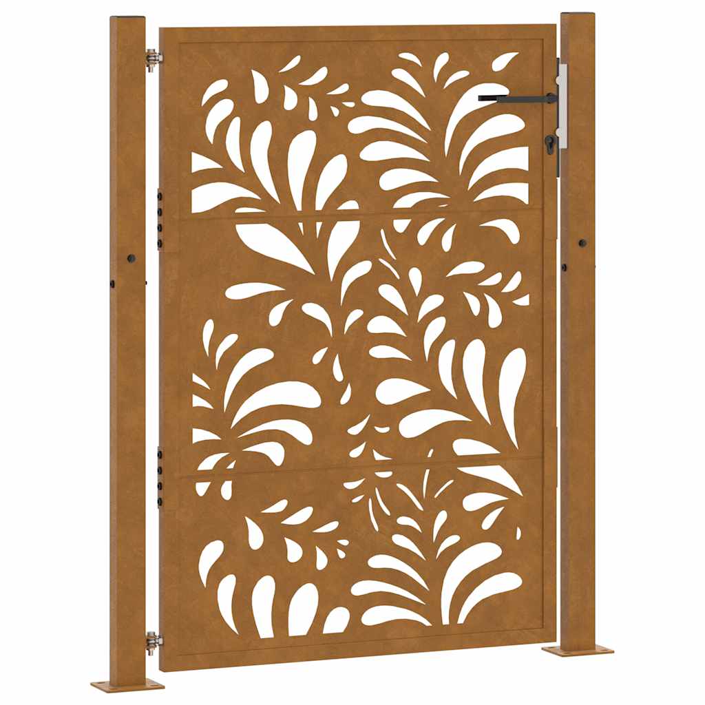 Garden Gate 105x130 cm Weathering Steel Wave Design