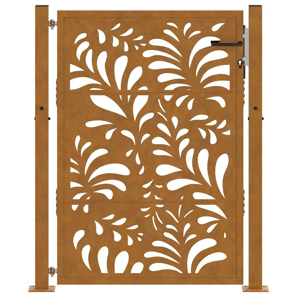 Garden Gate 105x130 cm Weathering Steel Wave Design