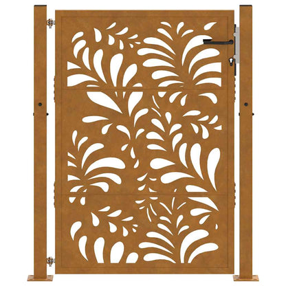 Garden Gate 105x130 cm Weathering Steel Wave Design