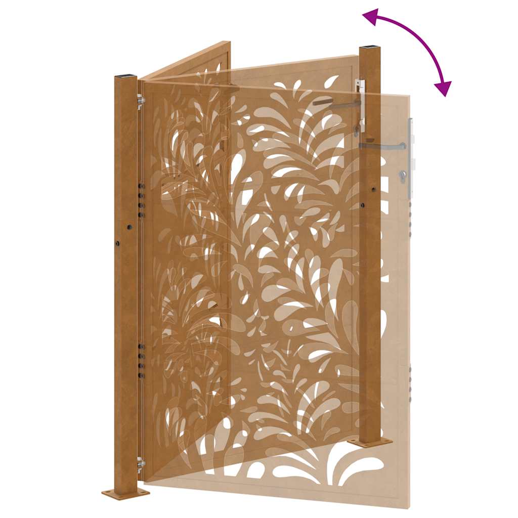 Garden Gate 105x130 cm Weathering Steel Wave Design