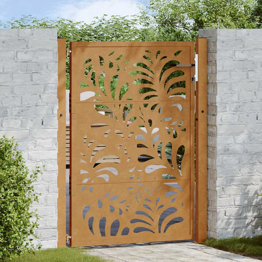 Garden Gate 105x130 cm Weathering Steel Wave Design