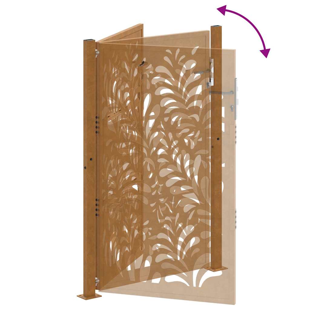 Garden Gate 105x155 cm Weathering Steel Wave Design