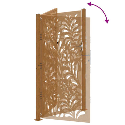 Garden Gate 105x180 cm Weathering Steel Wave Design