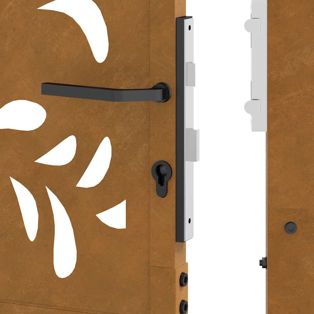 Garden Gate 105x180 cm Weathering Steel Wave Design