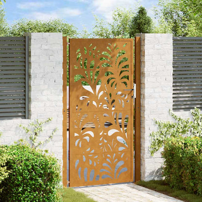 Garden Gate 105x180 cm Weathering Steel Wave Design