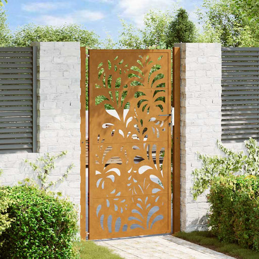 Garden Gate 105x180 cm Weathering Steel Wave Design