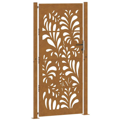 Garden Gate 105x205 cm Weathering Steel Wave Design