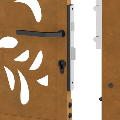 Garden Gate 105x205 cm Weathering Steel Wave Design