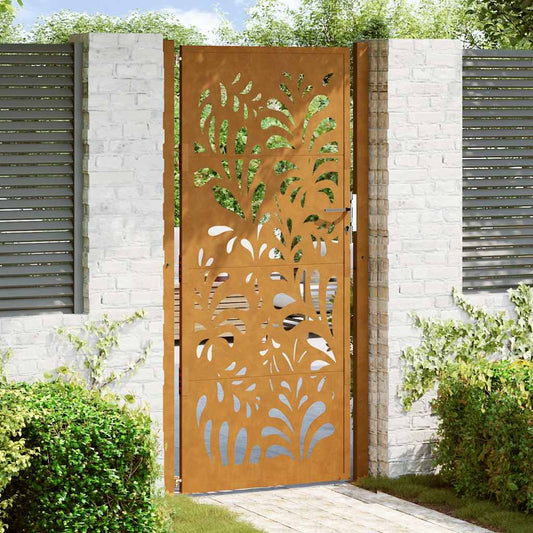 Garden Gate 105x205 cm Weathering Steel Wave Design