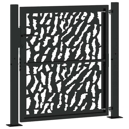 Garden Gate Black 105x106 cm Steel Trace Design