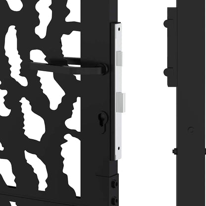 Garden Gate Black 105x106 cm Steel Trace Design