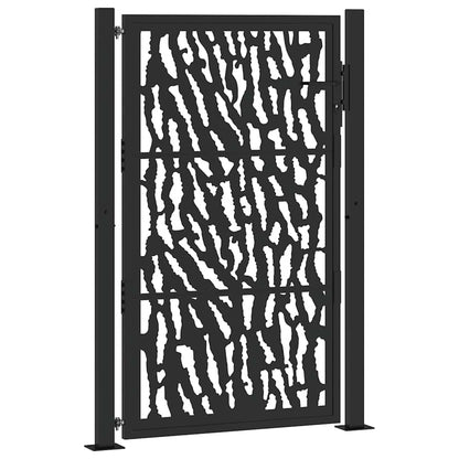 Garden Gate Black 105x155 cm Steel Trace Design