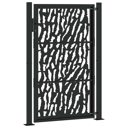 Garden Gate Black 105x155 cm Steel Trace Design