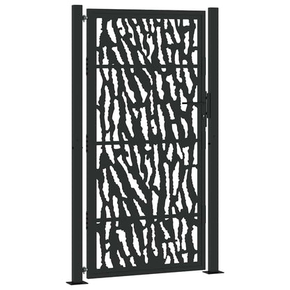 Garden Gate Black 105x180 cm Steel Trace Design