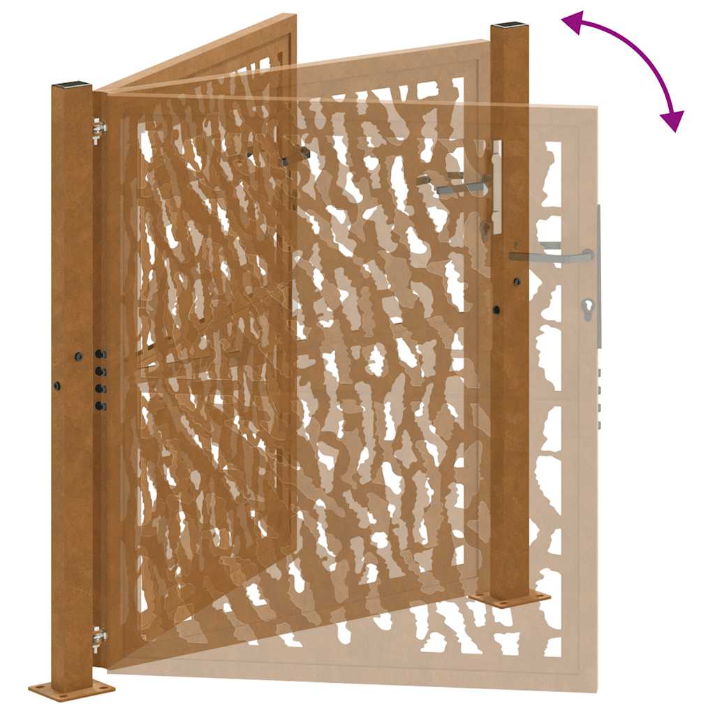 Garden Gate 105x105 cm Weathering Steel Trace Design