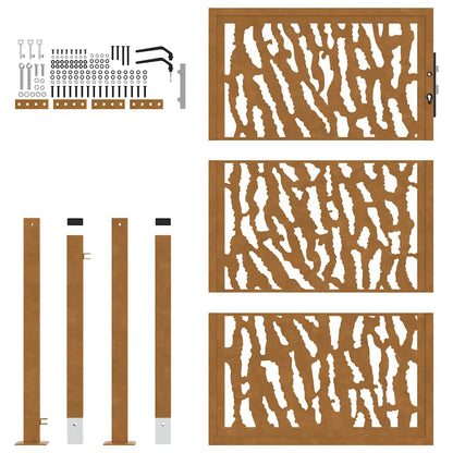 Garden Gate 105x155 cm Weathering Steel Trace Design