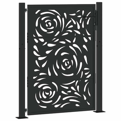 Garden Gate Black 105x130 cm Steel Flame Design
