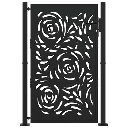 Garden Gate Black 105x155 cm Steel Flame Design