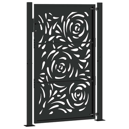 Garden Gate Black 105x155 cm Steel Flame Design
