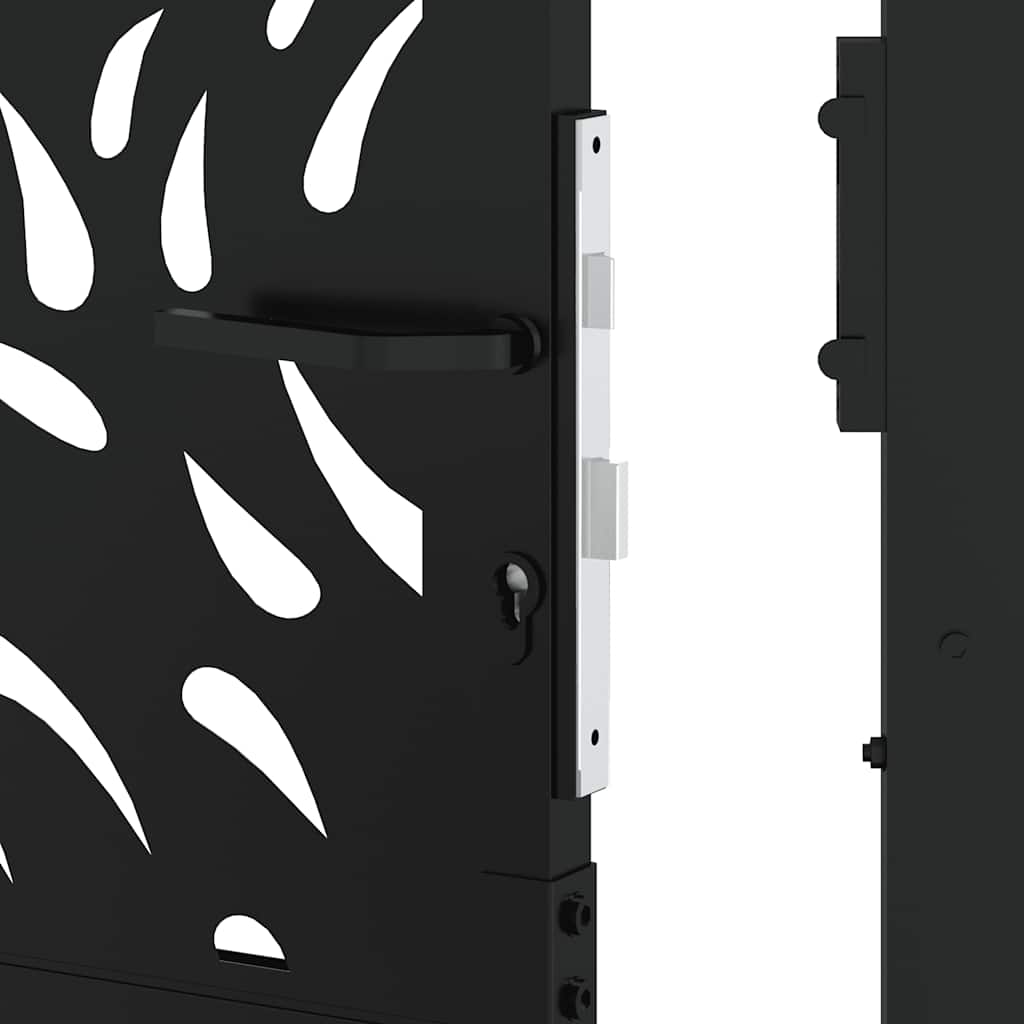 Garden Gate Black 105x155 cm Steel Flame Design