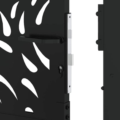 Garden Gate Black 105x155 cm Steel Flame Design