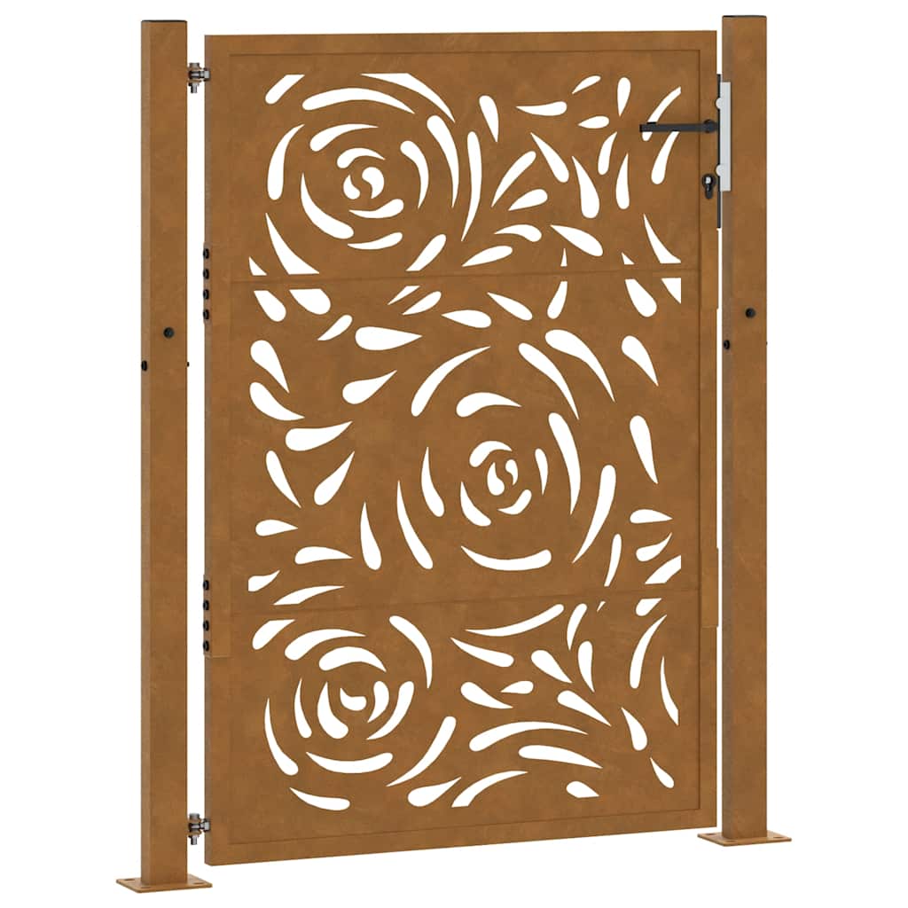 Garden Gate 105x130 cm Weathering Steel Flame Design