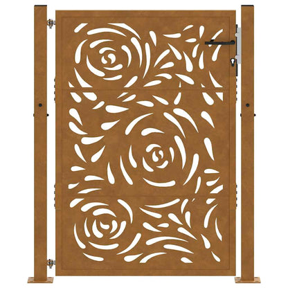 Garden Gate 105x130 cm Weathering Steel Flame Design