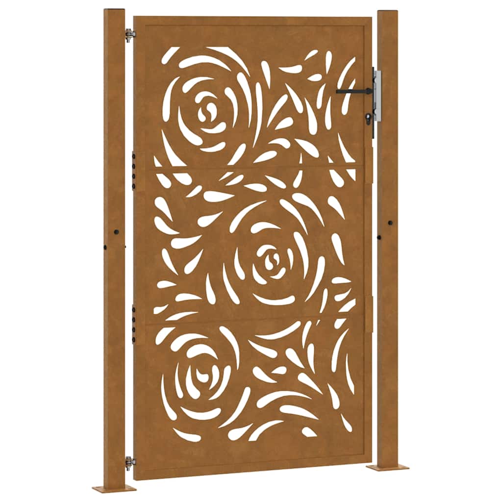 Garden Gate 105x155 cm Weathering Steel Flame Design