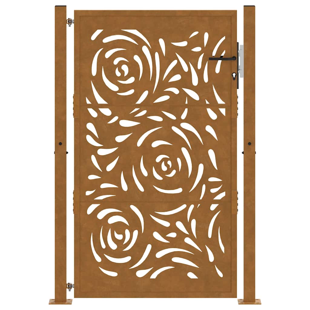 Garden Gate 105x155 cm Weathering Steel Flame Design