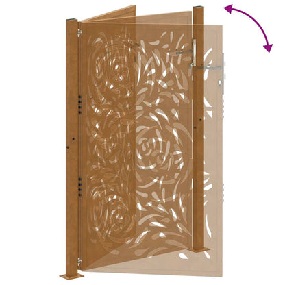 Garden Gate 105x155 cm Weathering Steel Flame Design