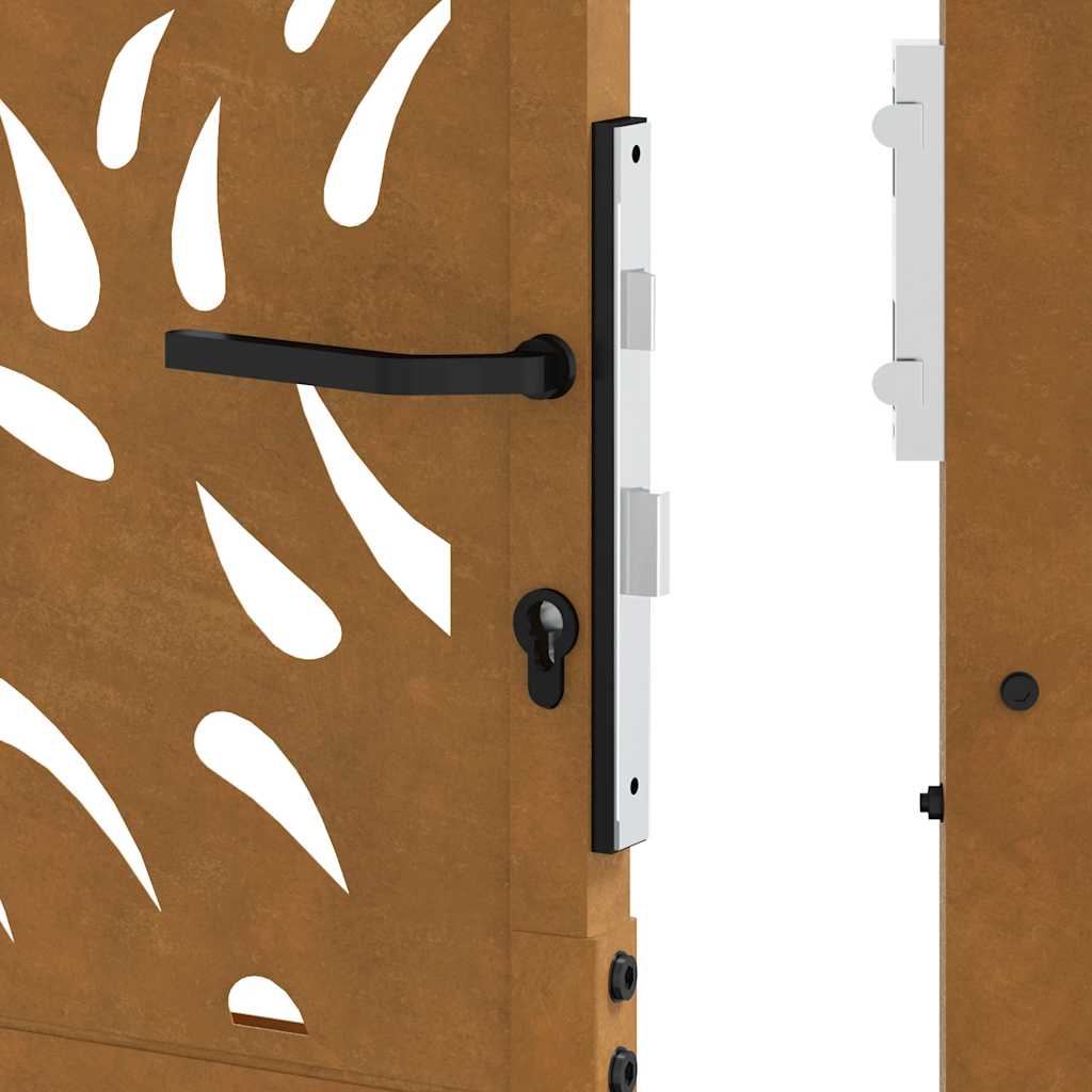 Garden Gate 105x155 cm Weathering Steel Flame Design