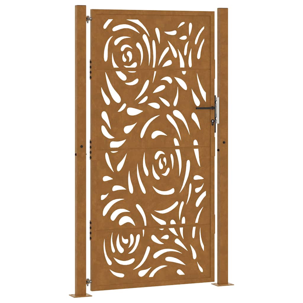 Garden Gate 105x180 cm Weathering Steel Flame Design