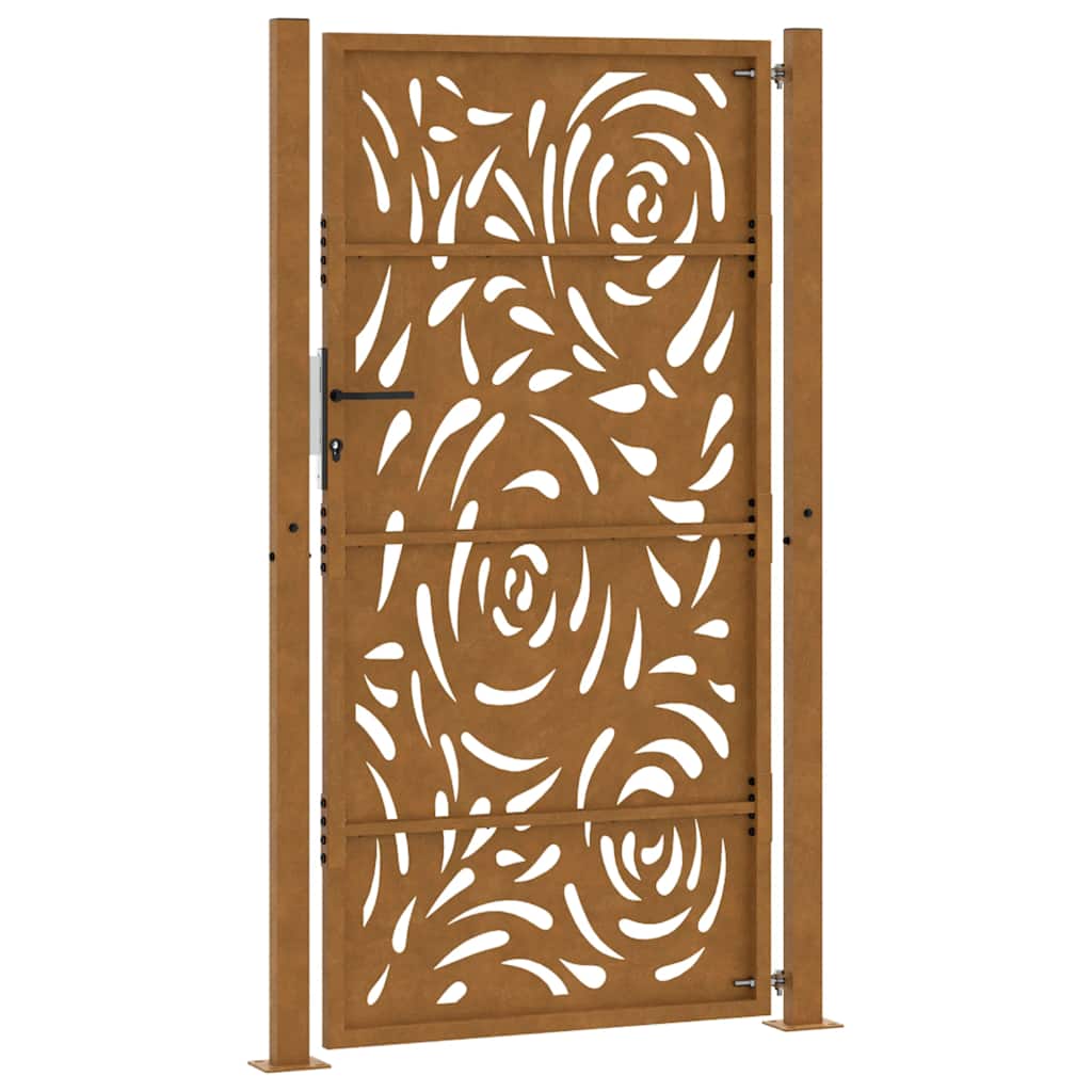 Garden Gate 105x180 cm Weathering Steel Flame Design