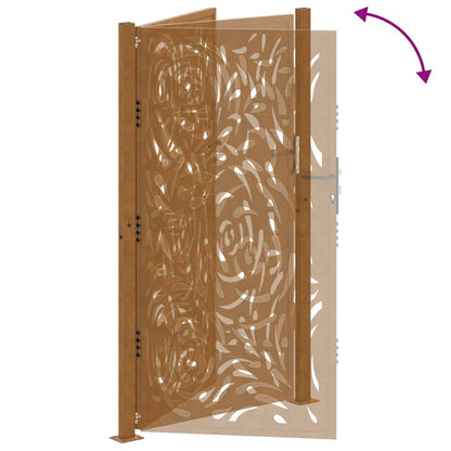 Garden Gate 105x180 cm Weathering Steel Flame Design