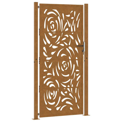 Garden Gate 105x205 cm Weathering Steel Flame Design