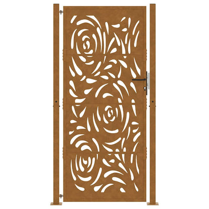 Garden Gate 105x205 cm Weathering Steel Flame Design
