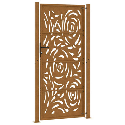 Garden Gate 105x205 cm Weathering Steel Flame Design