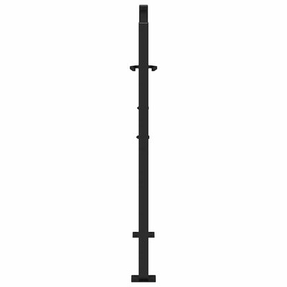 Garden Gate Black 105x106 cm Steel Cross Design