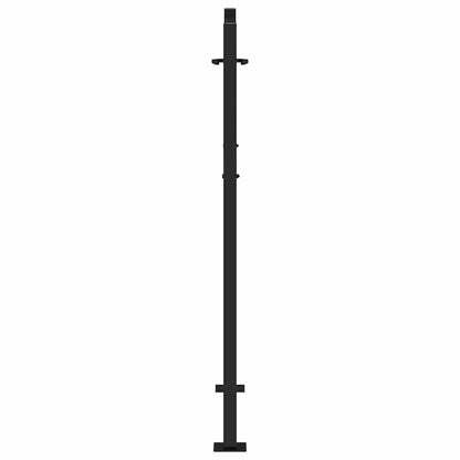 Garden Gate Black 105x130 cm Steel Cross Design