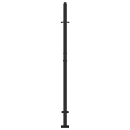 Garden Gate Black 105x155 cm Steel Cross Design
